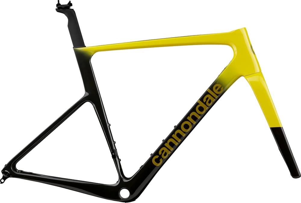 Paint for 2024 Cannondale SuperSix EVO Hi-MOD Frameset - Gloss Laguna Yellow