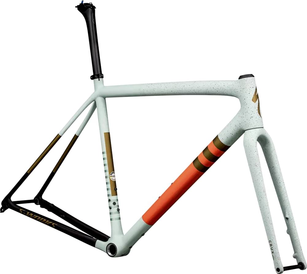 Paint for 2024 Specialized S-Works Crux Frameset - Gloss White Sage