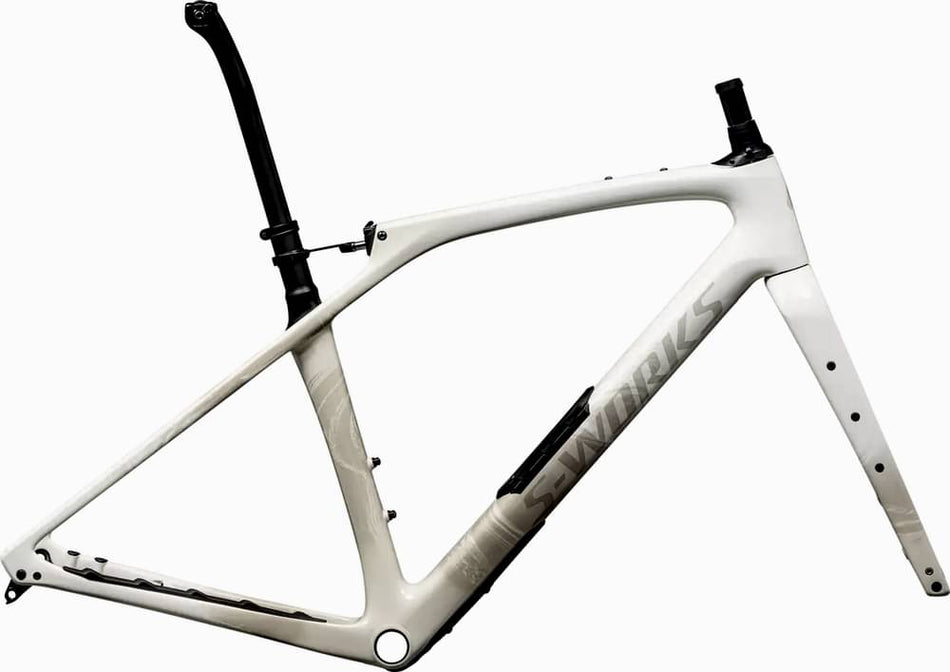 Lack für 2024 Specialized S-Works Diverge STR Frameset - Gloss Dune White