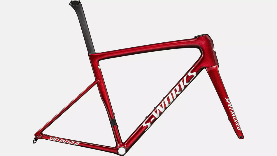 Paint for 2024 Specialized S-Works Tarmac SL8 Frameset - Gloss Red Sky