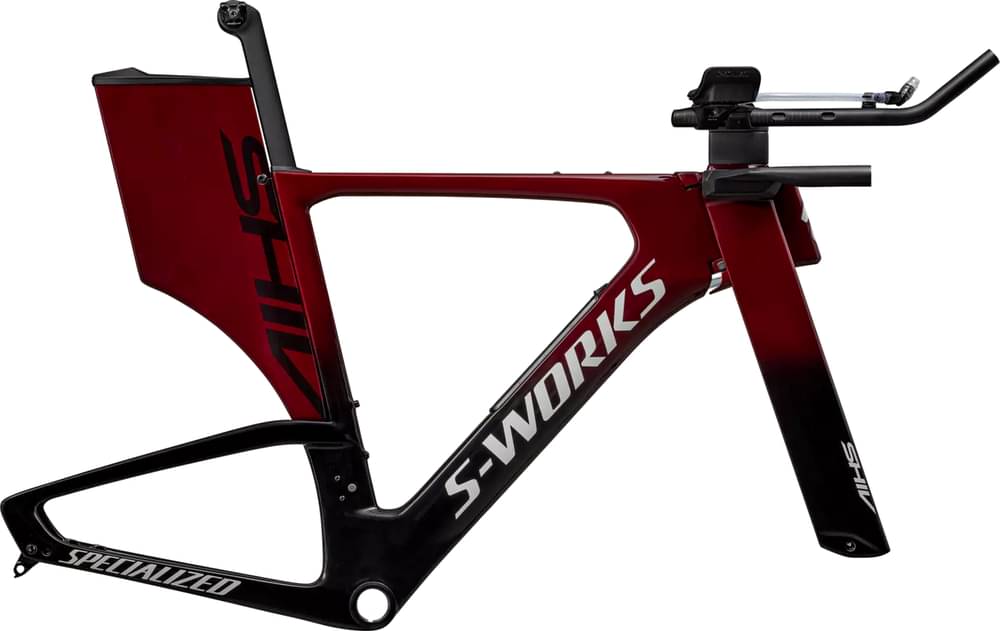 Paint for 2024 Specialized S-Works Shiv LTD Frameset - Gloss Maroon