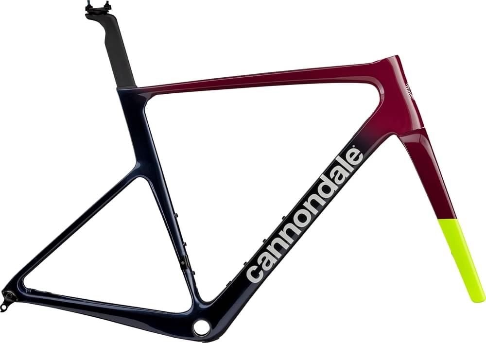 Paint for 2024 Cannondale SuperSix EVO Hi-MOD Frameset - Gloss Black Cherry