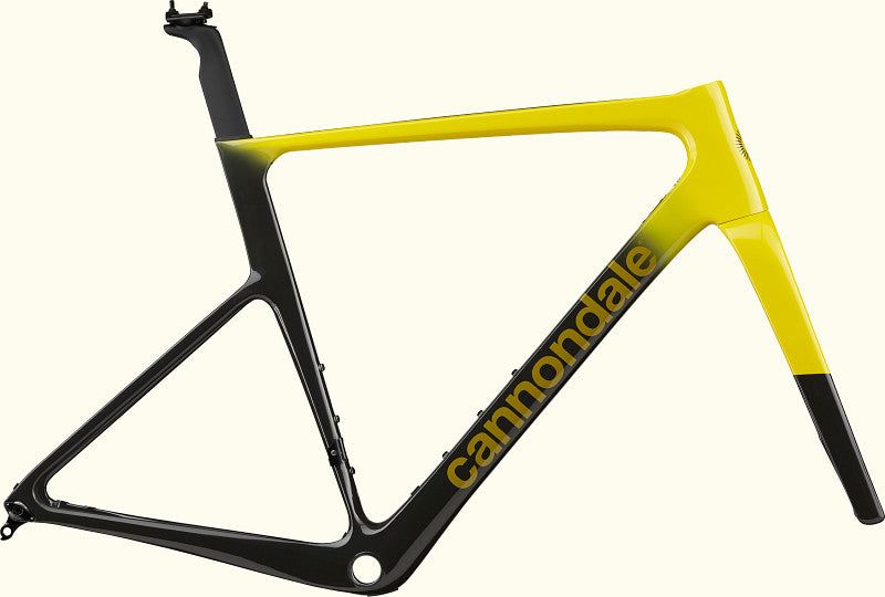 Paint for 2023 Cannondale SuperSix EVO Hi-MOD Frameset - Gloss Laguna Yellow