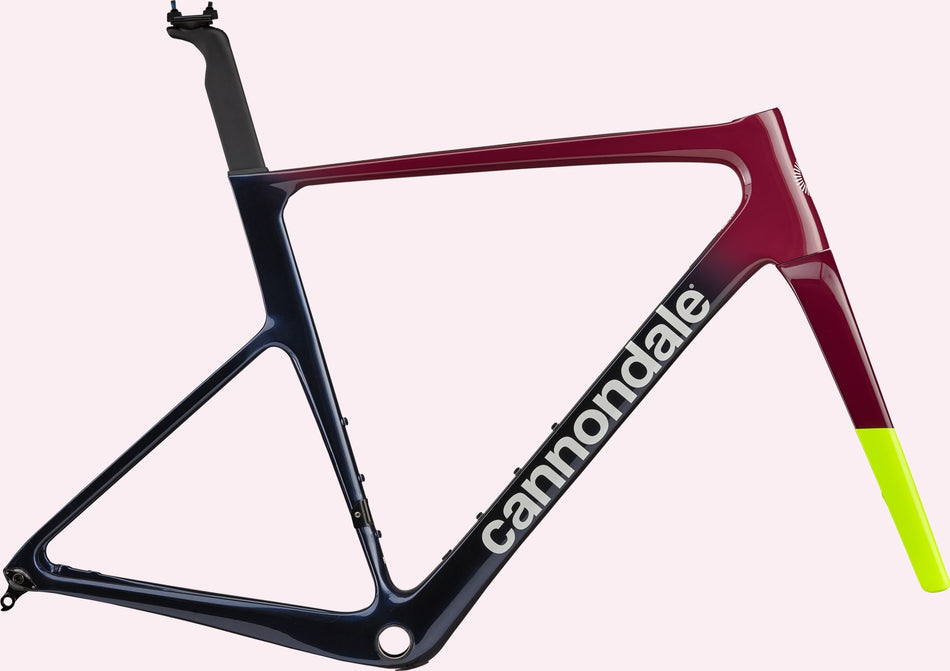 Paint for 2023 Cannondale SuperSix EVO Hi-MOD Frameset - Gloss Black Cherry