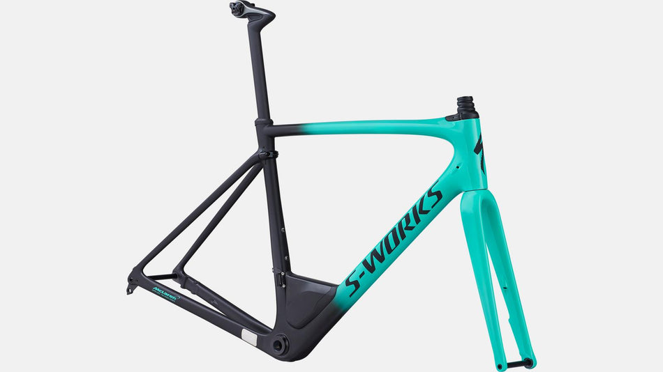 Paint for 2019 Specialized S-Works Roubaix Frameset - Gloss Acid Mint