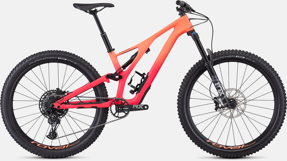 Lack für 2019 Specialized Women's Stumpjumper Comp Carbon 27.5 12-speed - Satin Acid Lava